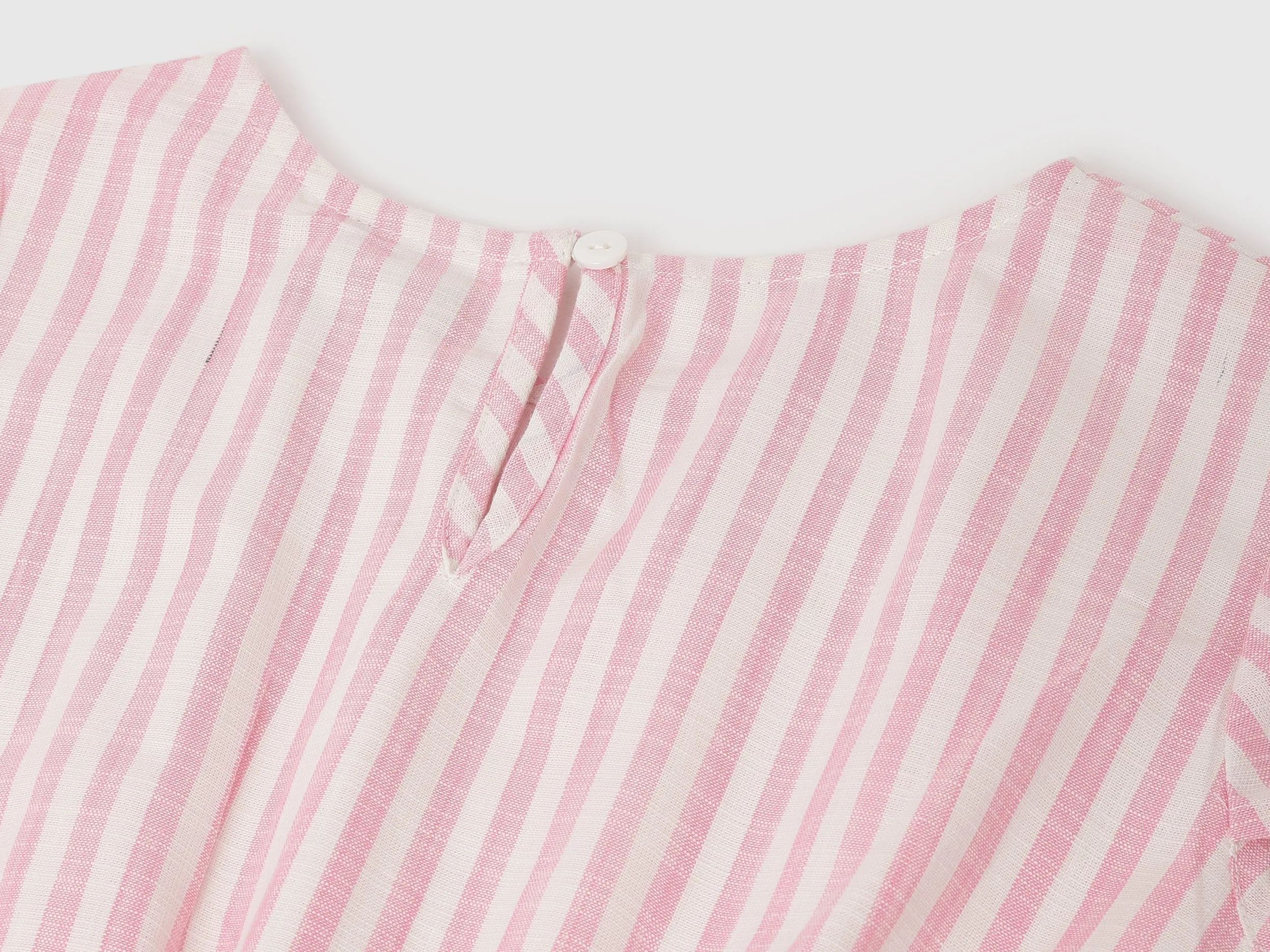 Regular Fit Round Neck Striped Dresses