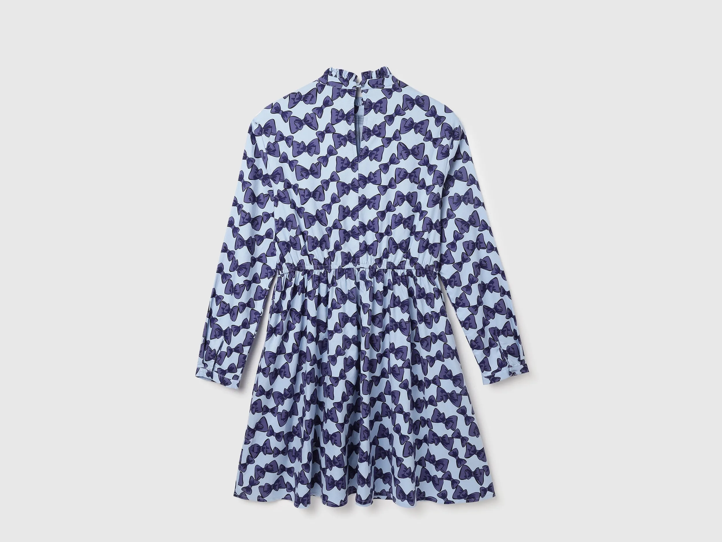 Regular Fit Ruffle Neck Printed Dresses