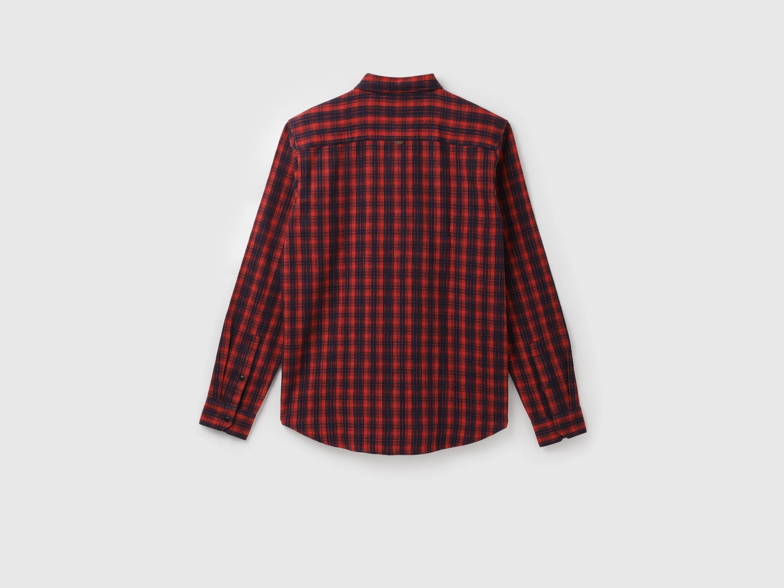 Regular Spread Collar Checkered Shirts