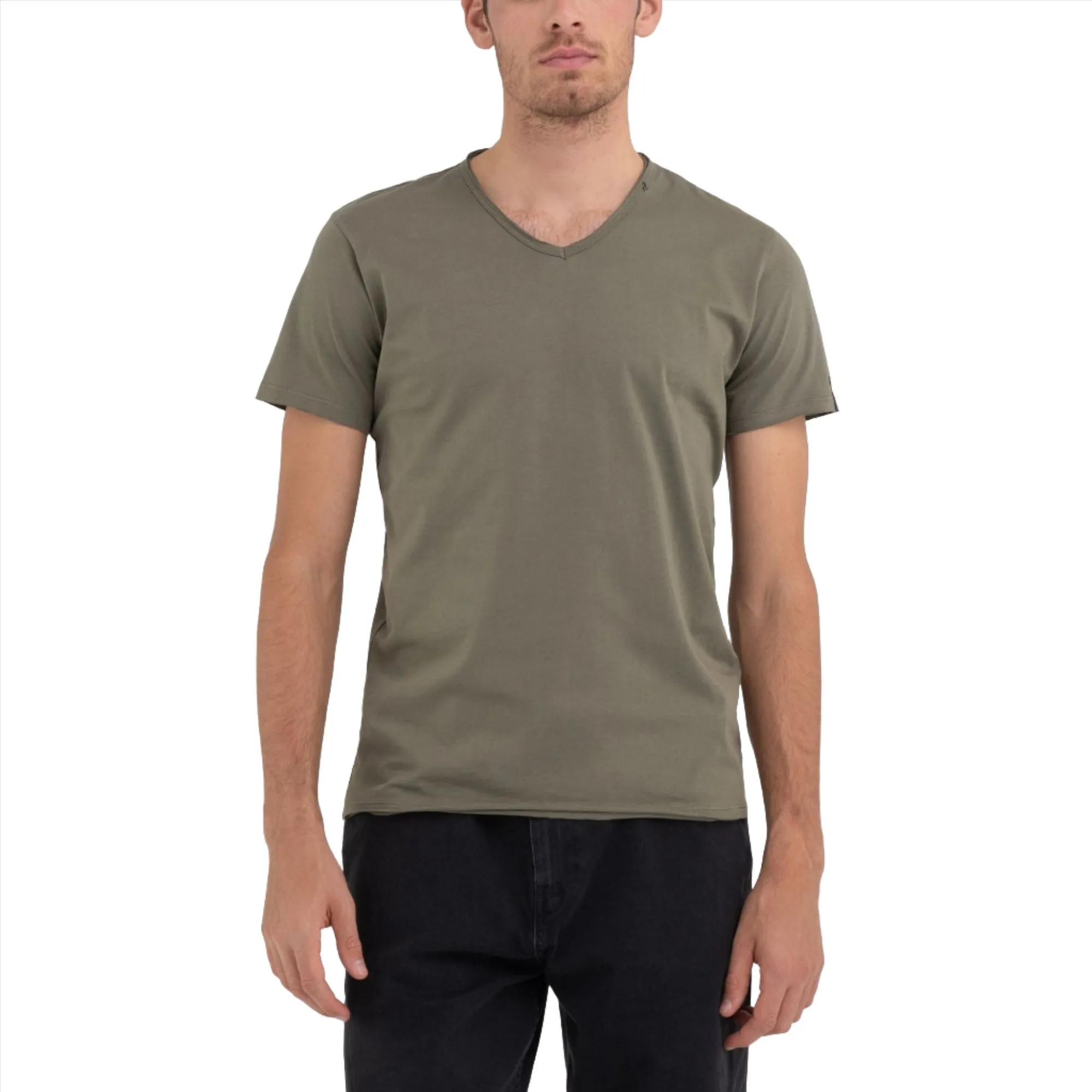 Replay Men's  V-neck Jersey T-shirt