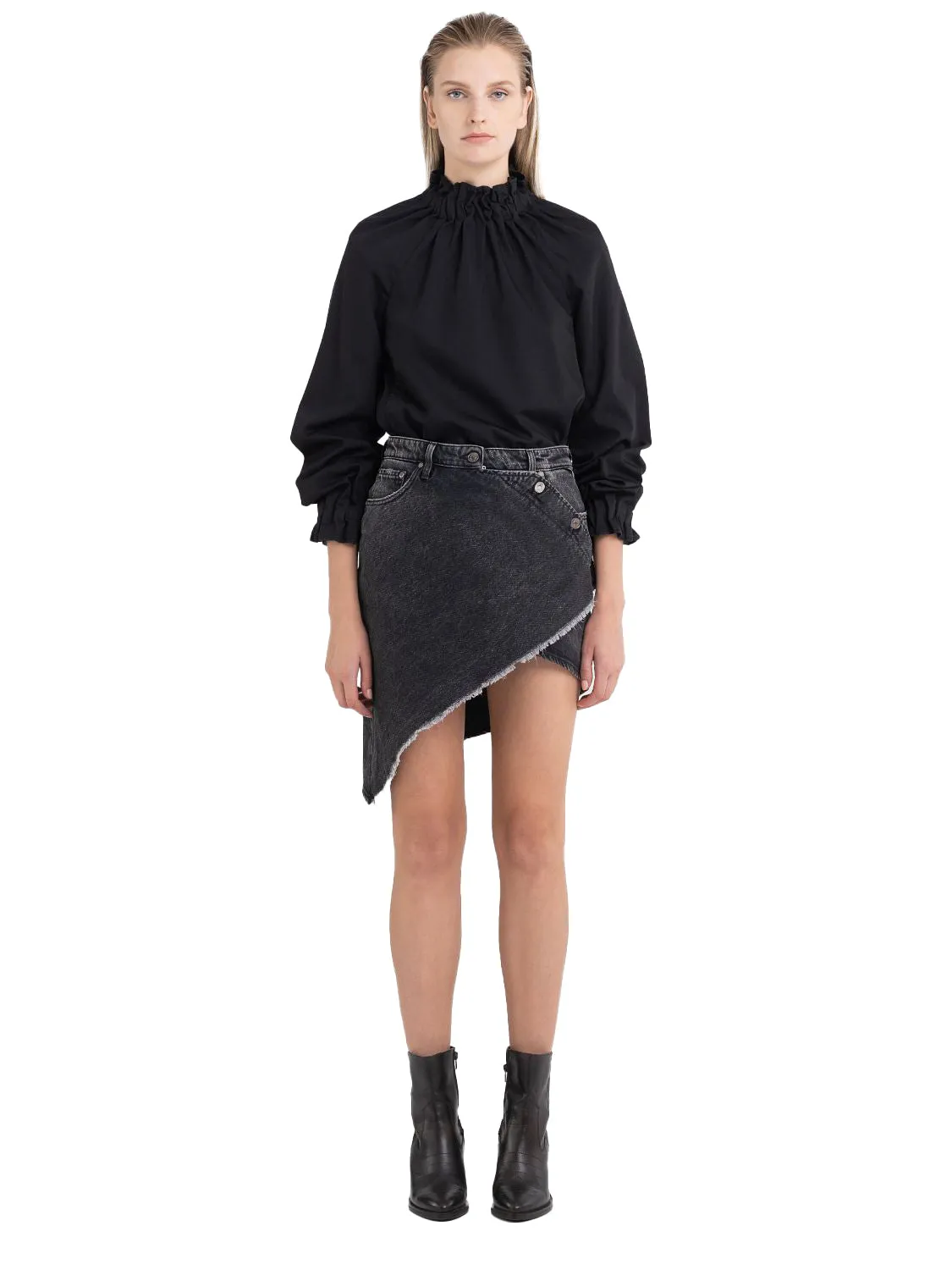 Replay Women's Atelier Black Denim Shirt