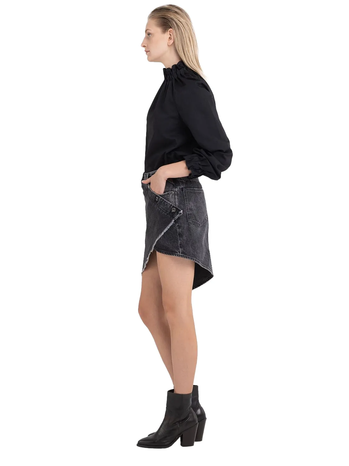 Replay Women's Atelier Black Denim Shirt