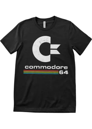 Retro Games Commodore 64 Washed Logo T-Shirt Black