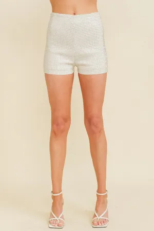 RHINESTONE ZIP SHORTS