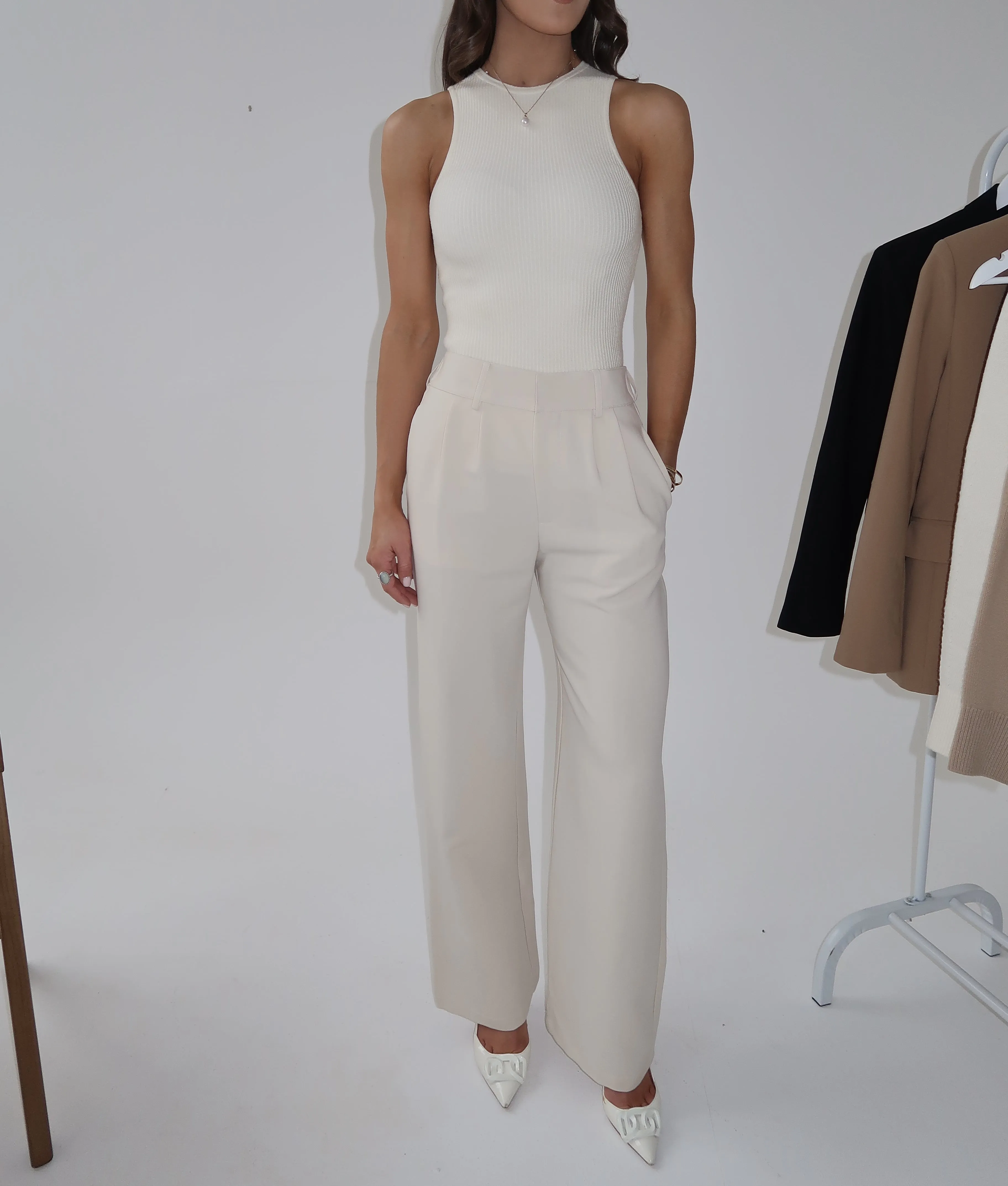 Ribbed racer vest