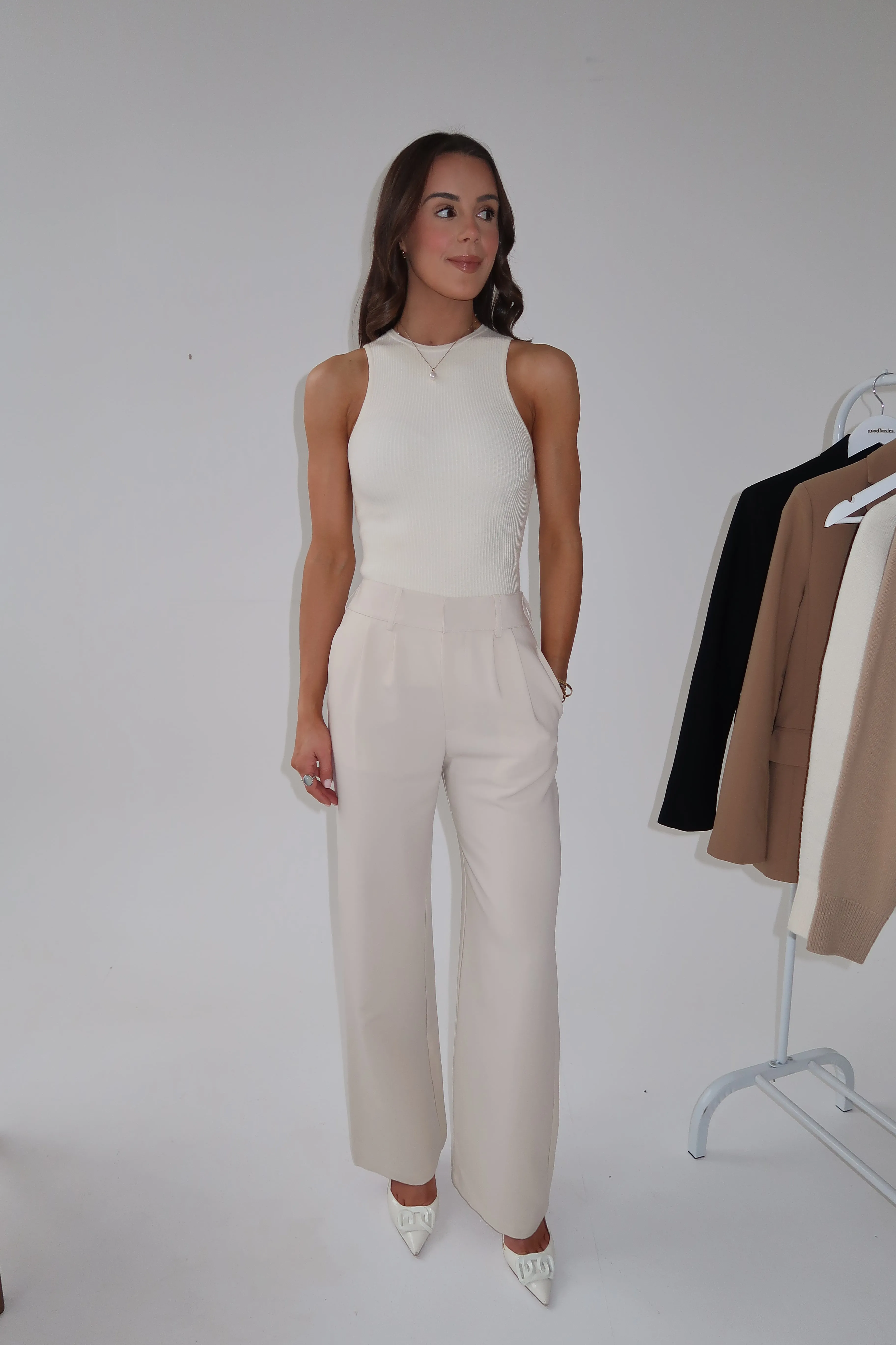 Ribbed racer vest