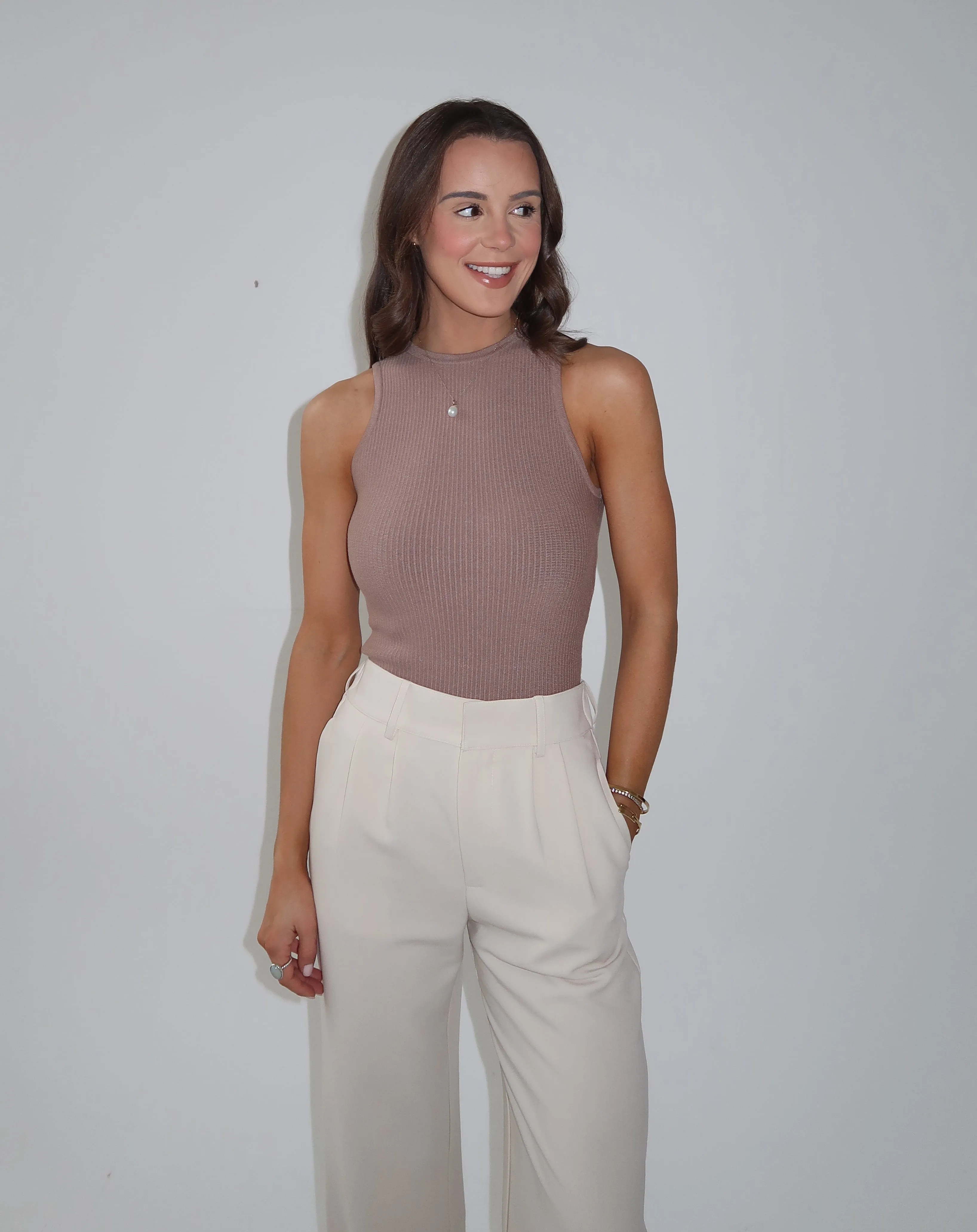 Ribbed racer vest