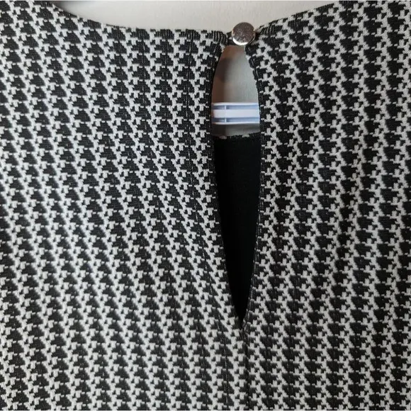 River Island Black &amp; White Tweed Style Fringe Detailed Dress