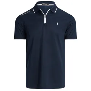 RLX Tailored Fit Performance Pique Zip Polo Refined Navy