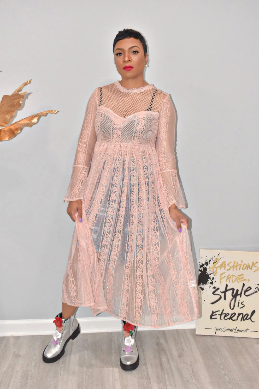 Rosa Floral Sheer Dress