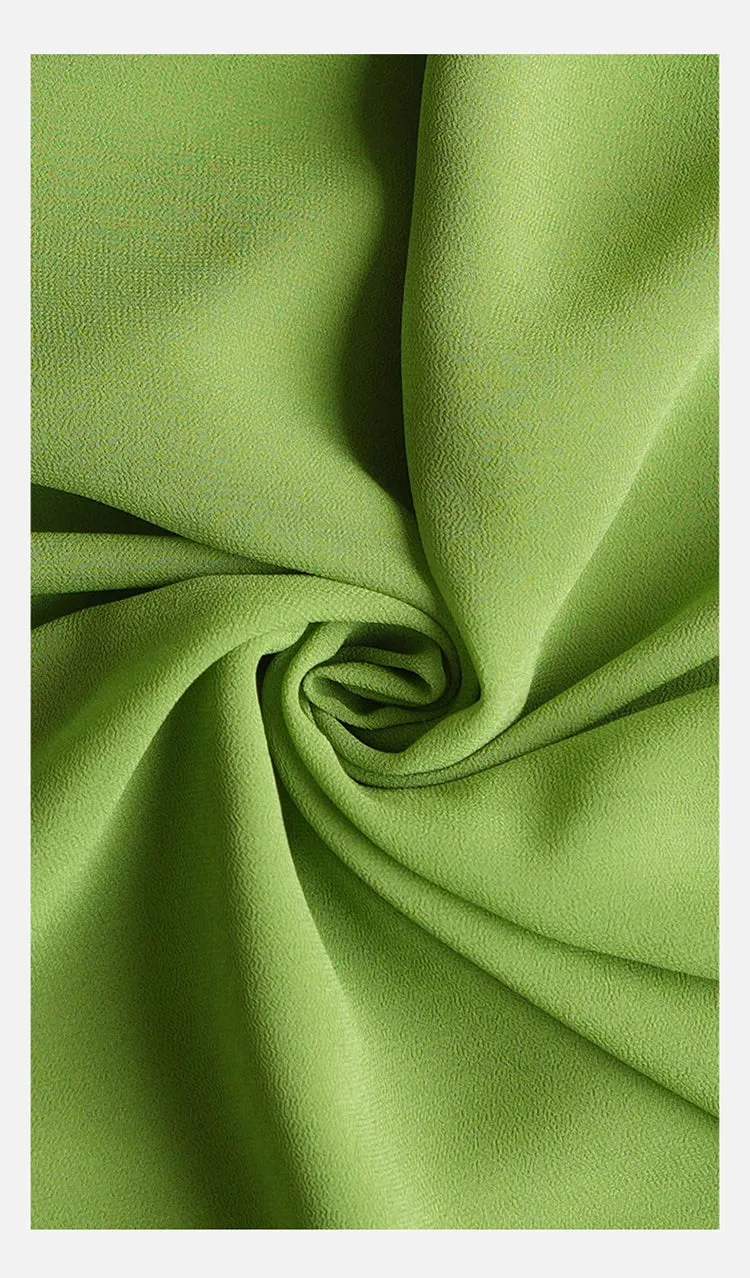 Rosie Lantern Sleeve Hit Color Frenulum Gathered Waist Slim Long Dress