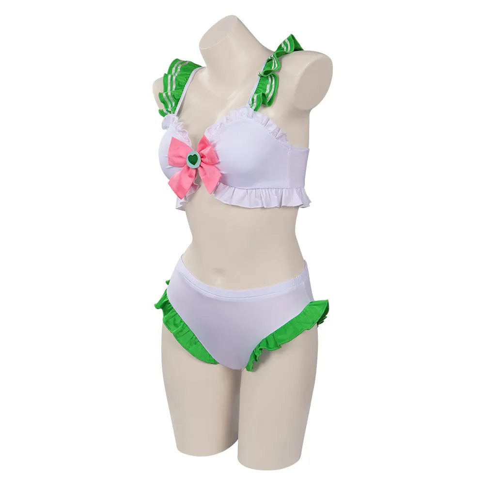 Sailor Moon Kino Makoto Swimsuit Cosplay Costume Bikini Top Shorts Swimwear Outfits Halloween Suit