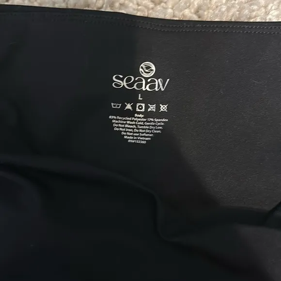 Seaav 5&quot; Biker Black Short with pockets Size large