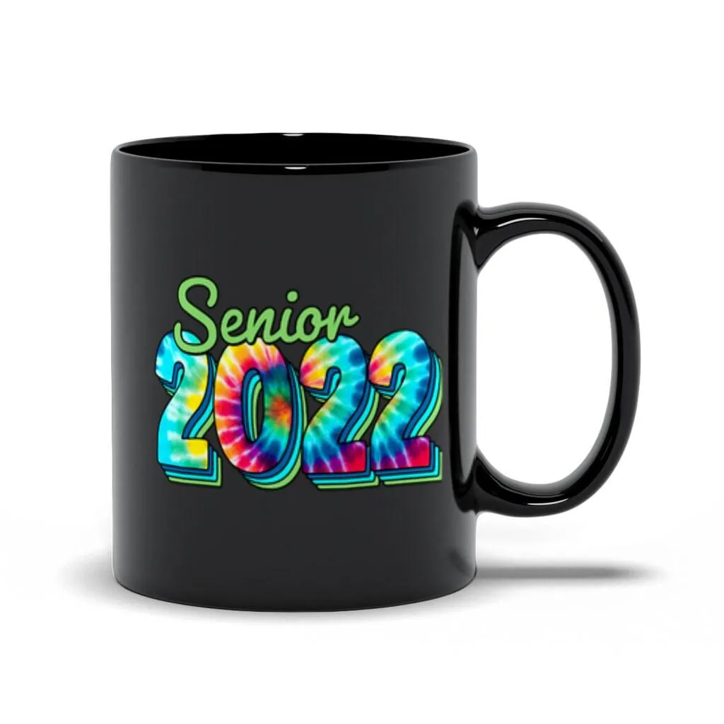 Senior 2022 Black Mugs Dye Color T-Shirts,2022 Graduates, Graduation 2022, Senior Class Of 2022,Graduation