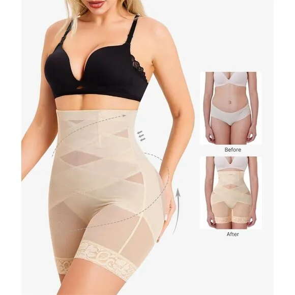 Shapewear Tummy Body Shaper Waisted Panties Shapewear Shorts Thigh Slimm…