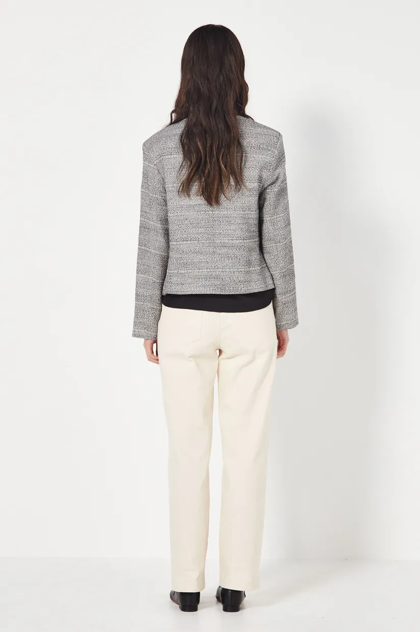 Shjark Gabrielle Jacket - Black/White Boucie