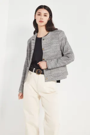 Shjark Gabrielle Jacket - Black/White Boucie