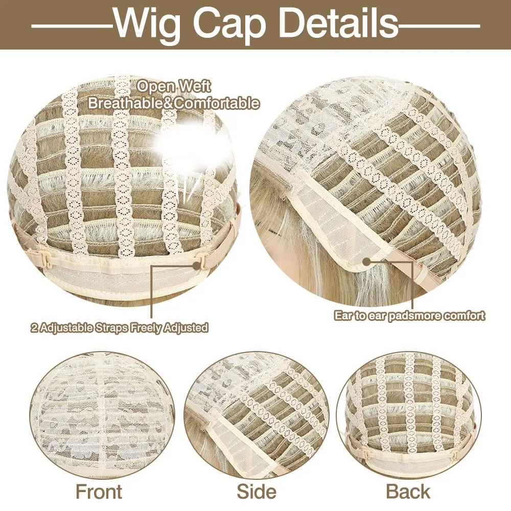 Short Bob Blonde Pixie Cut Layered Hair Wig