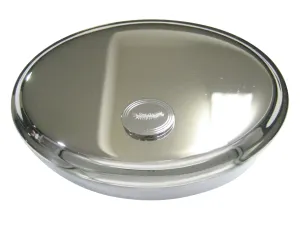 Silver Toned Etched Oval Centipede Bug Insect Oval Trinket Jewelry Box