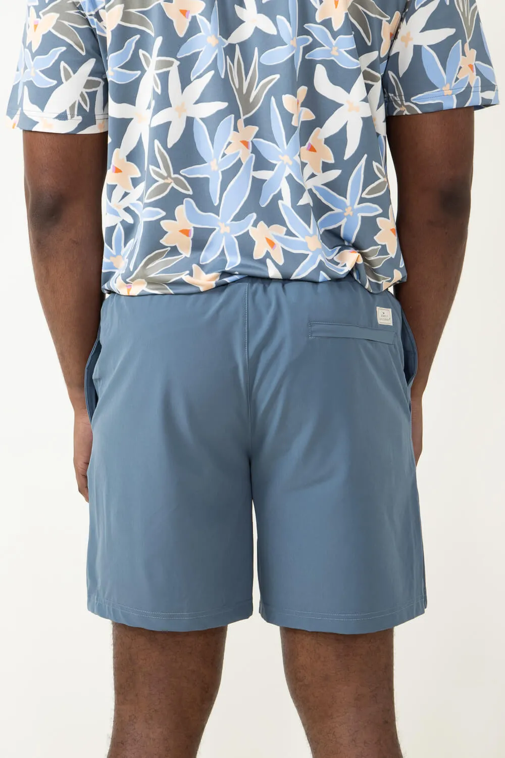 Simply Southern Tropical Lined Shorts for Men in Blue | PP-0124-MN-LINEDSHORT-TROP