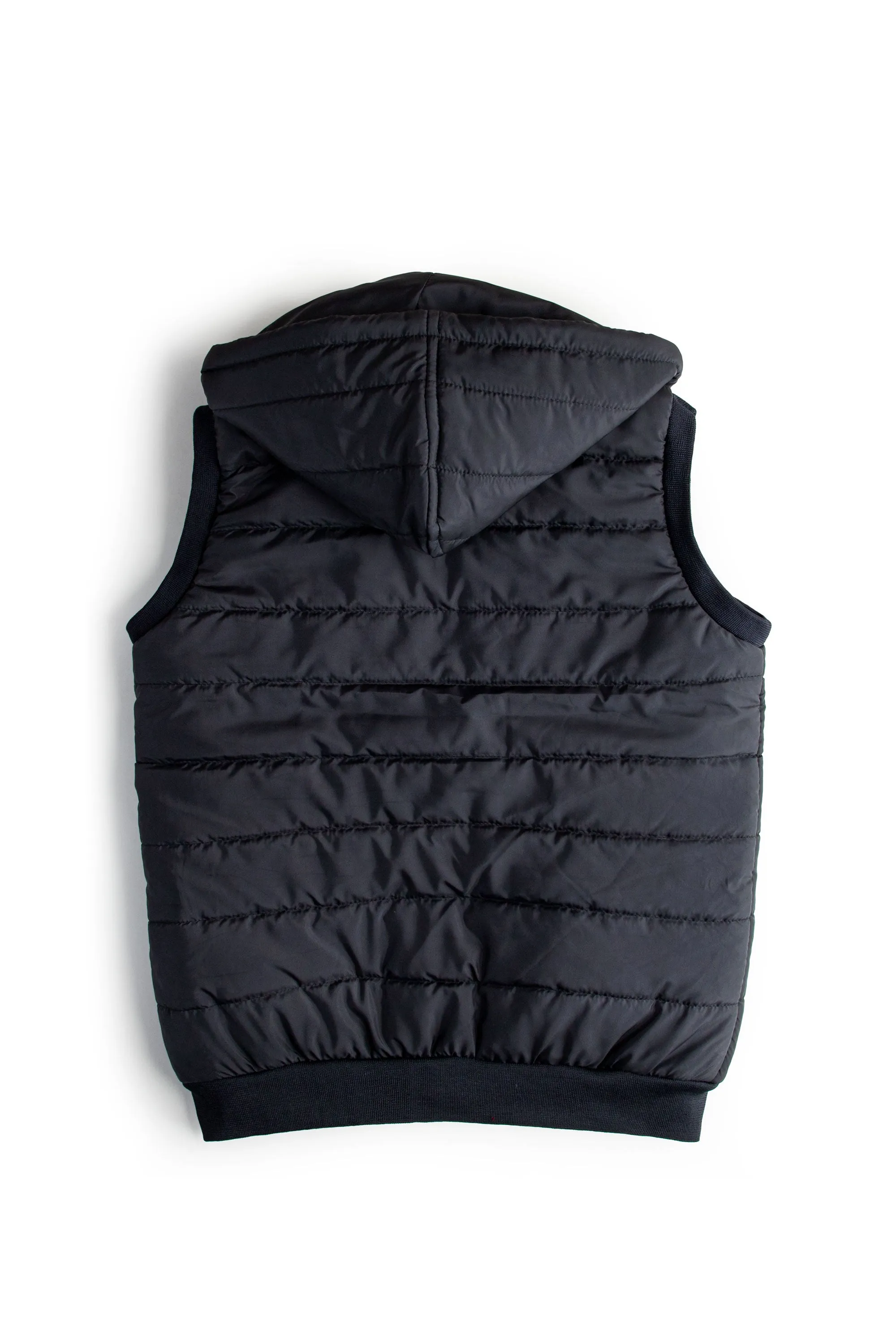 Sleeveless Charcoal Parachute Jacket