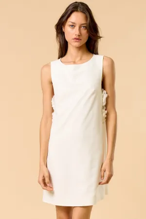 Sleeveless Mini Dress With Floral Appliqué