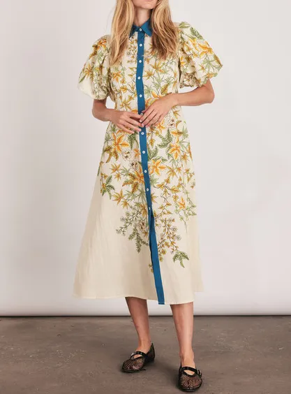 Slim-Fit Printed Dress