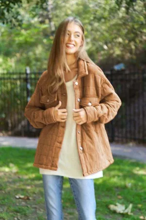 Solid Mineral Wash Quilted Pockets Shacket (Various Colors), Davi & Dani