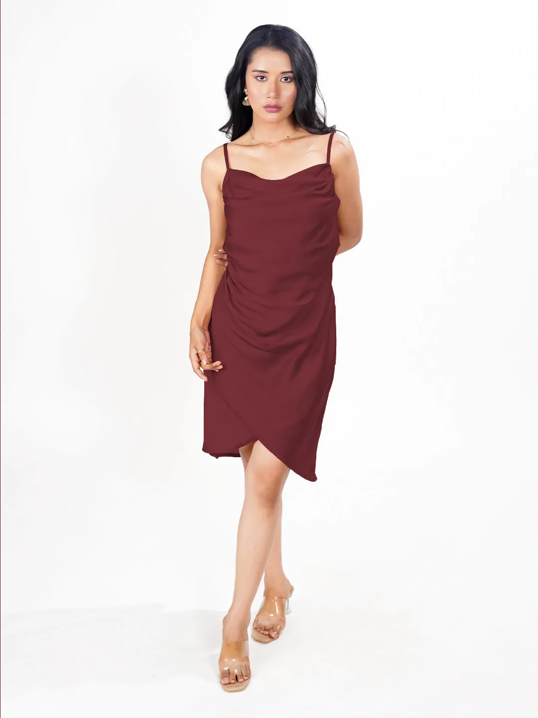 Solid Straight Fit Short Dress