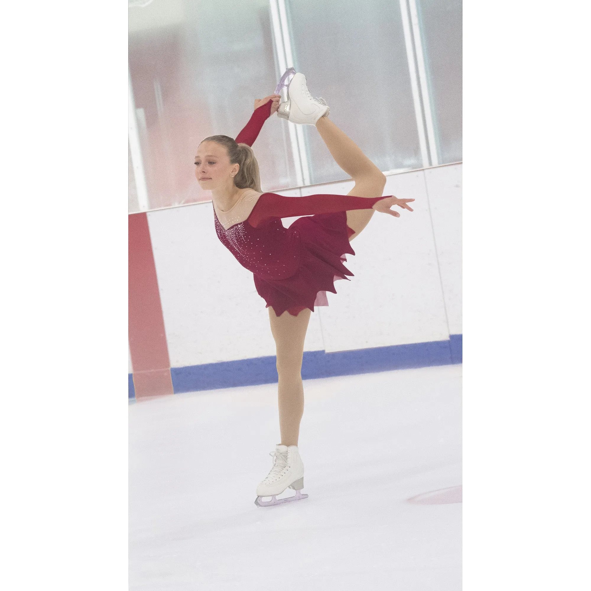 Solitaire Skatewear F23023R Icicle Hem Dress, with Crystals