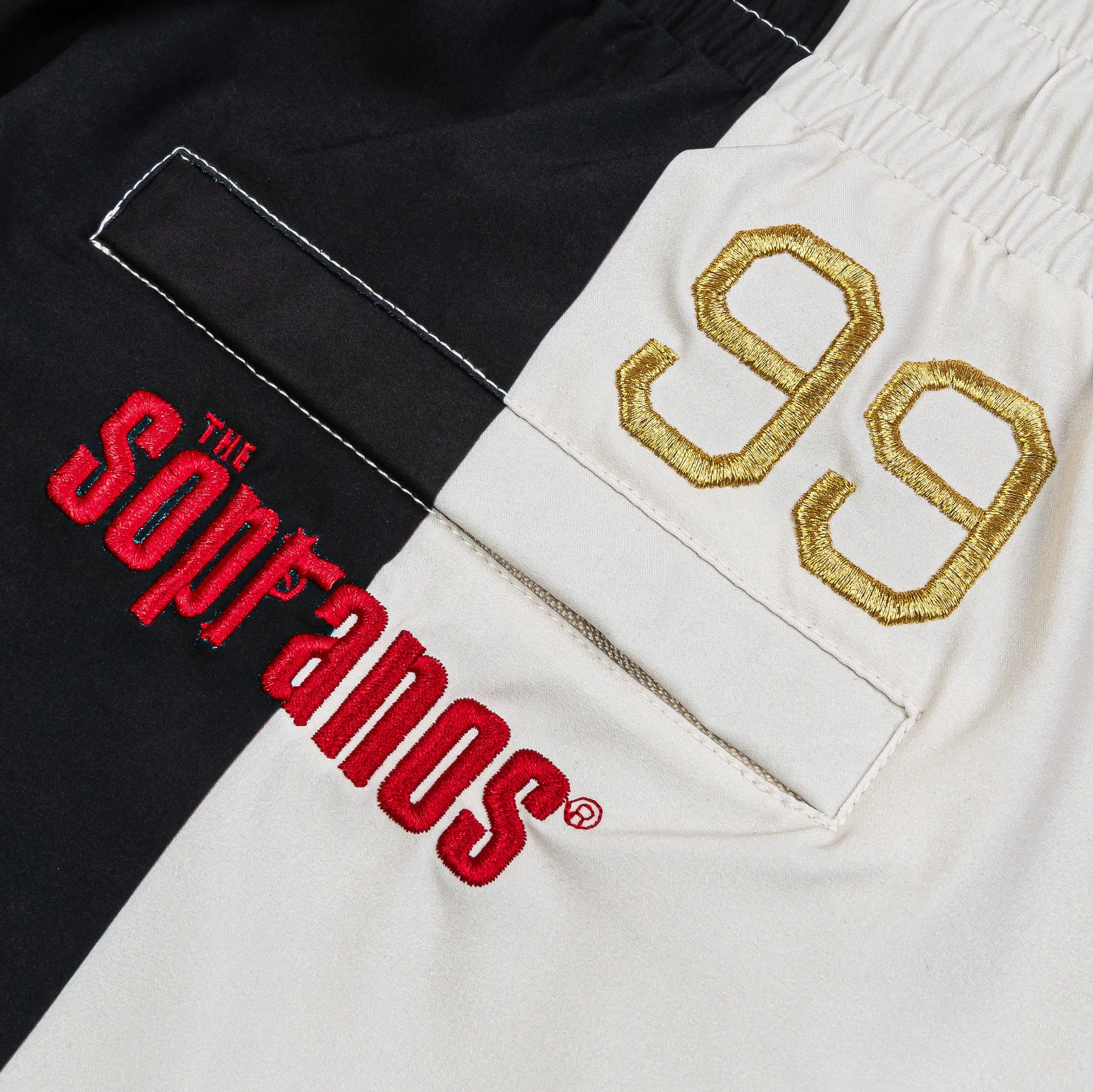 SP x Sopranos Soccer Hybrid Mens Shorts (Black/Cream)