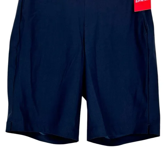 SPANX Sunshine Shorts 10” in Sunkissed Navy size XS NWT Moisture Wicking