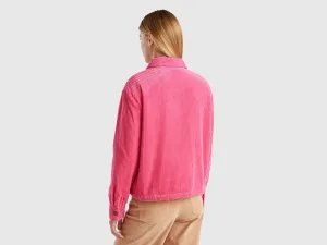 Spread Collar Textured Jacket