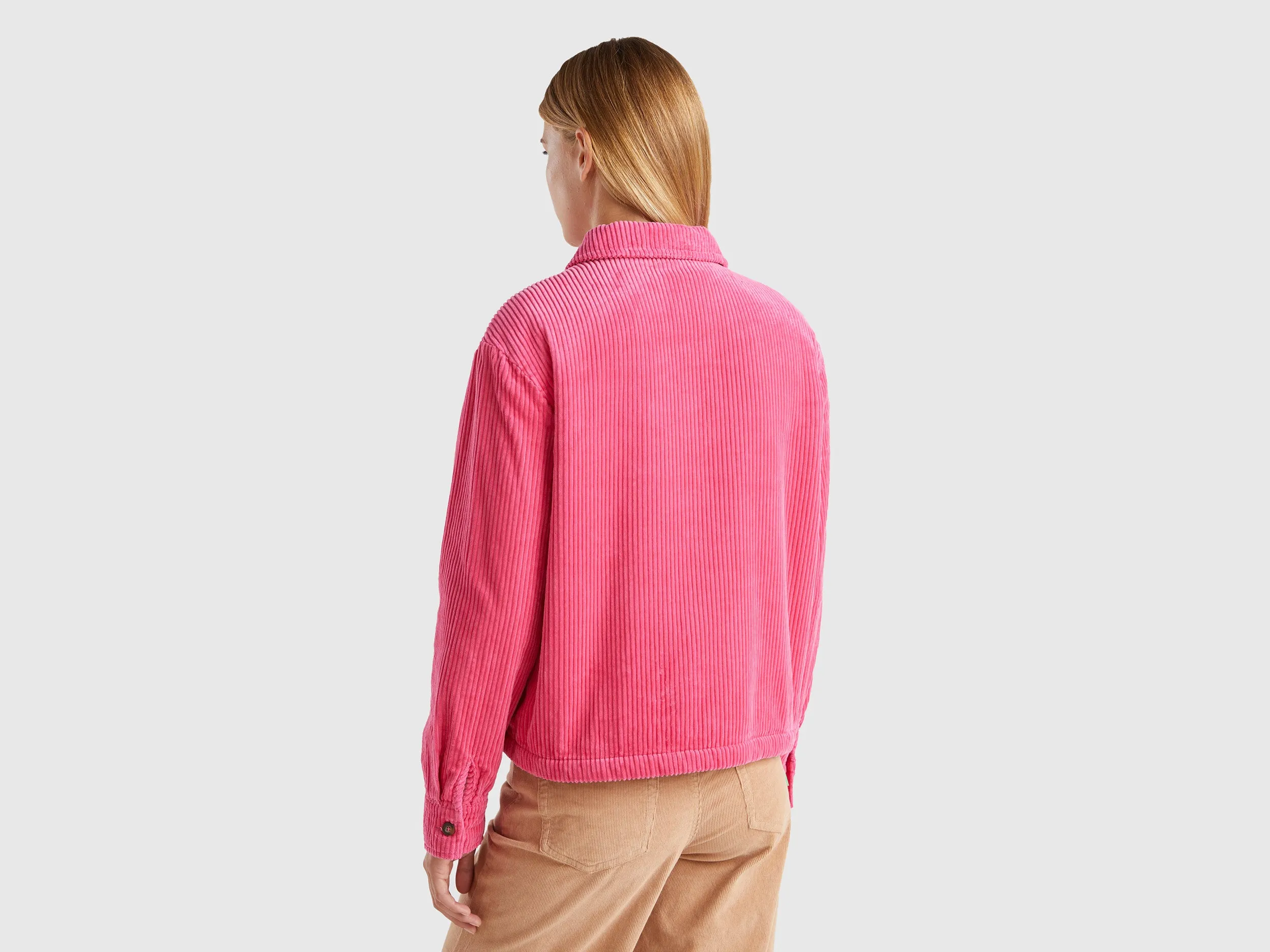 Spread Collar Textured Jacket