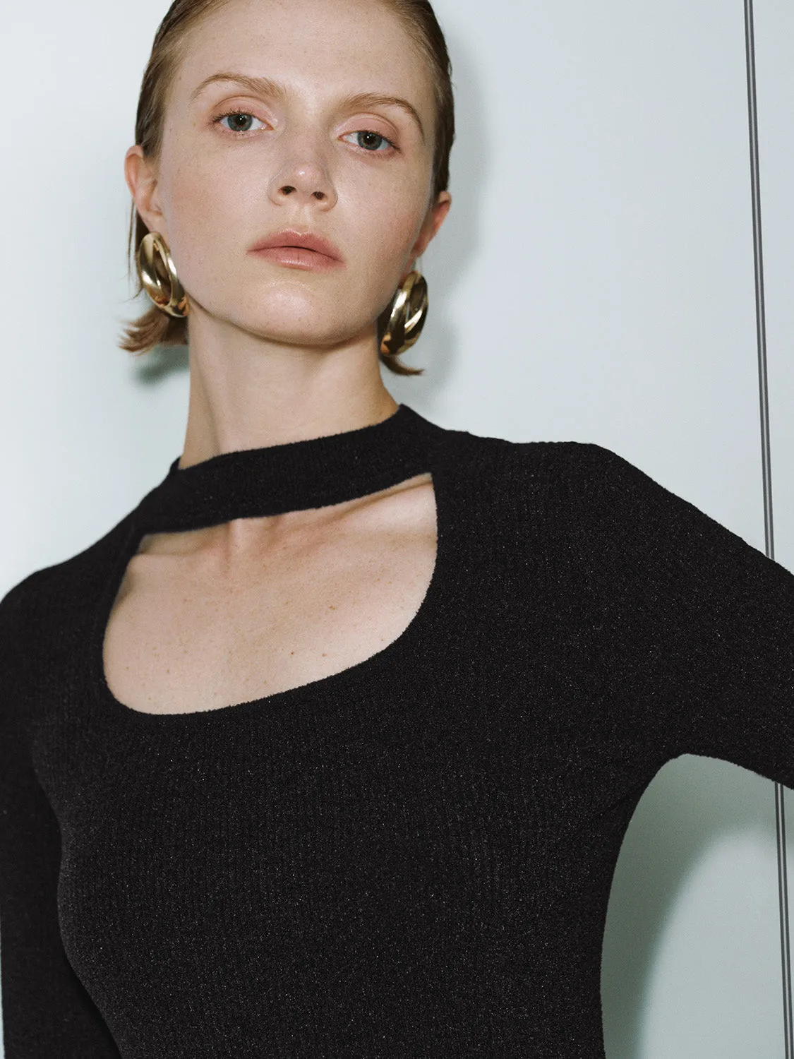 Square Neck Knitted T-Shirts