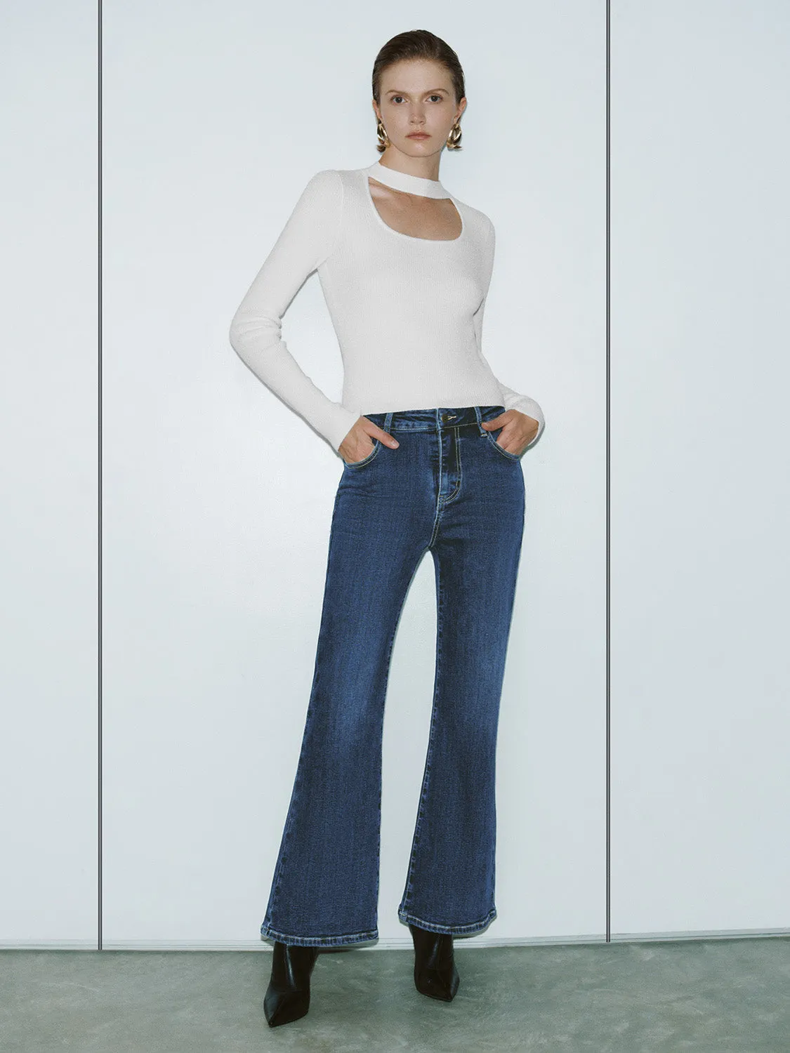Square Neck Knitted T-Shirts