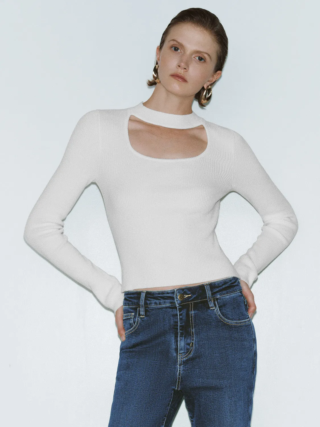 Square Neck Knitted T-Shirts