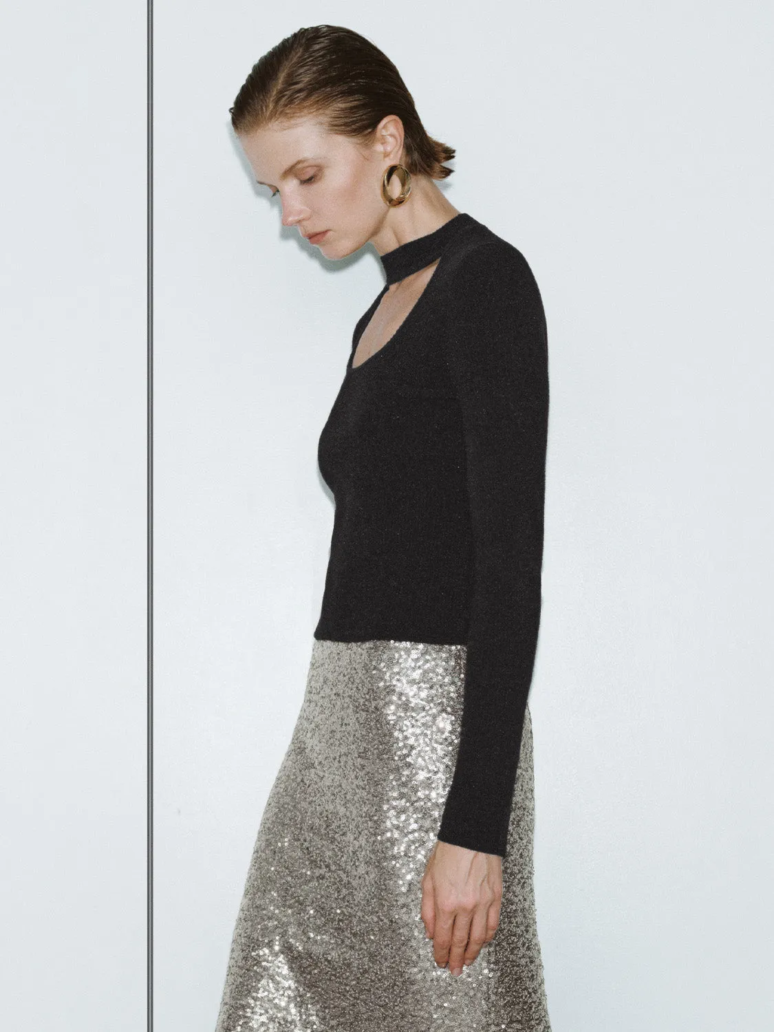 Square Neck Knitted T-Shirts
