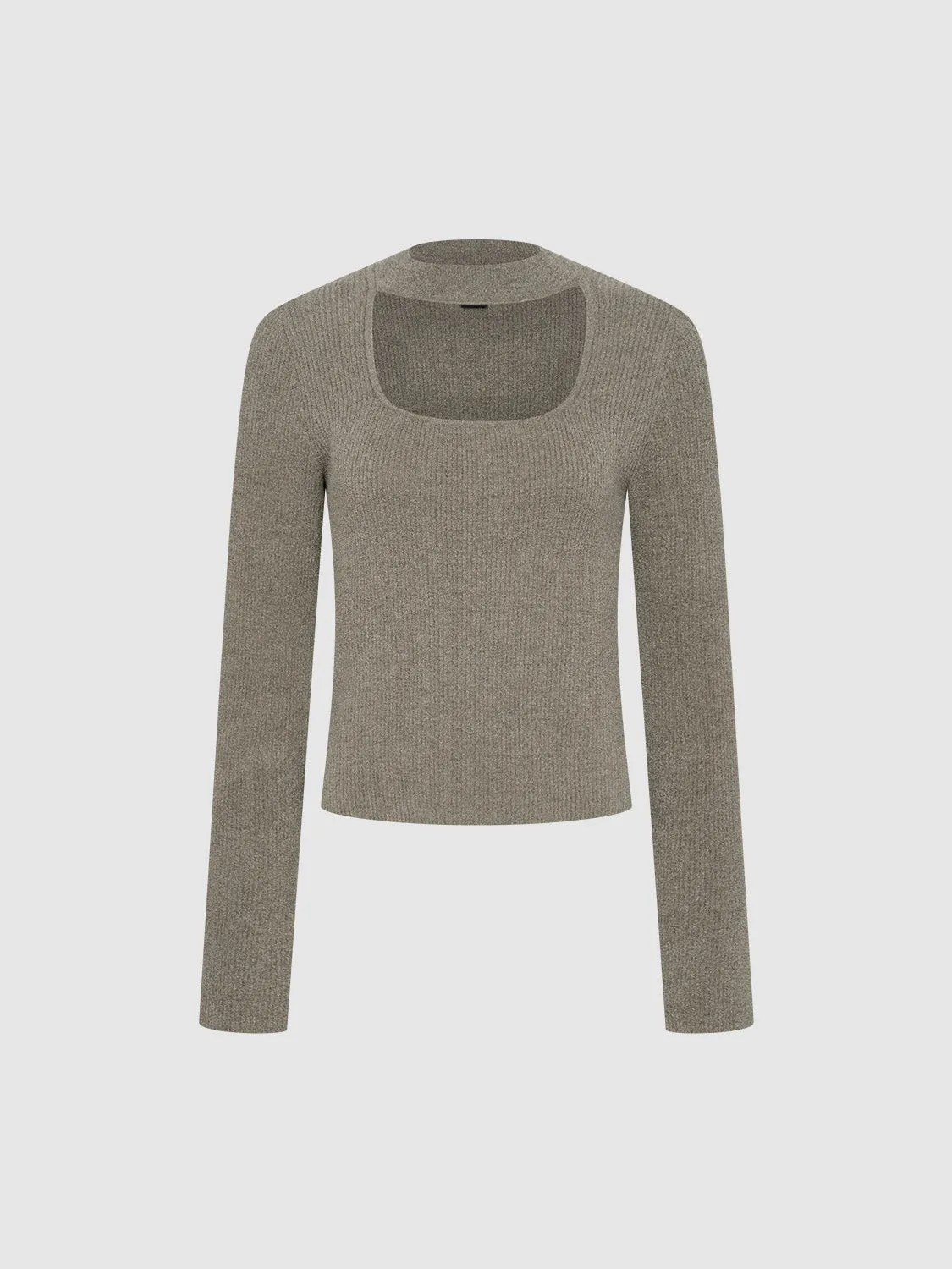 Square Neck Knitted T-Shirts