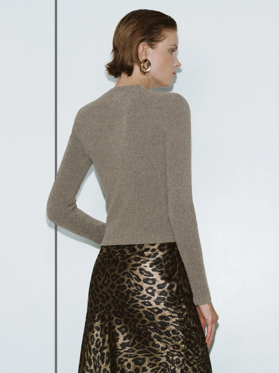 Square Neck Knitted T-Shirts
