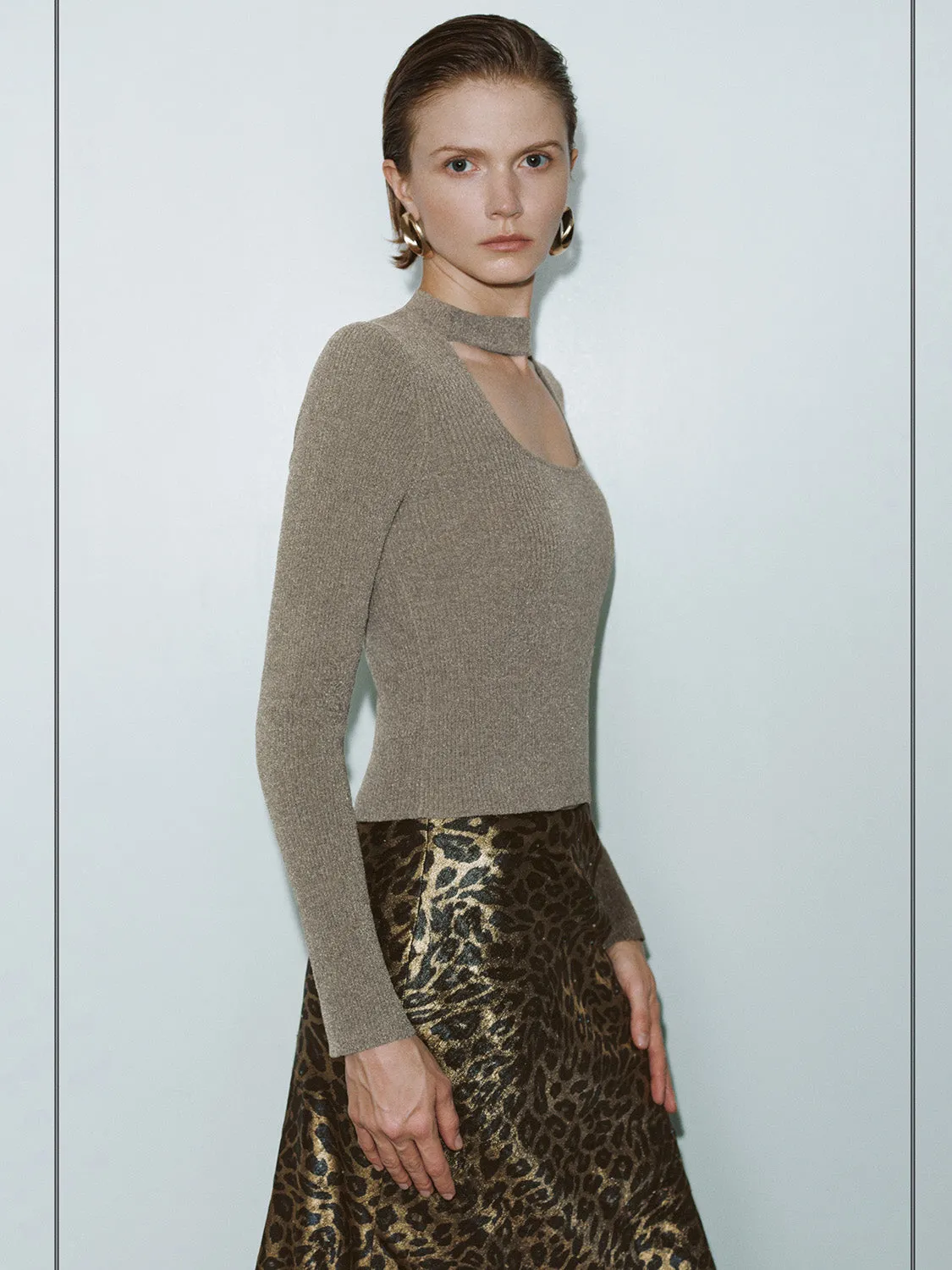 Square Neck Knitted T-Shirts