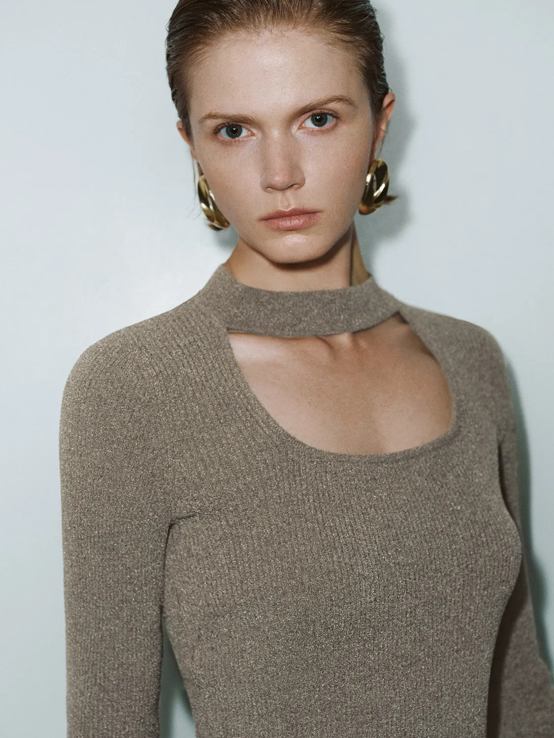 Square Neck Knitted T-Shirts
