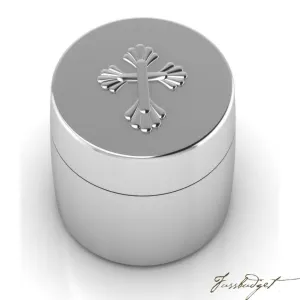 Sterling Silver Cross Baby Tooth Box
