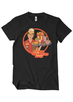 Steven Rhodes Eat Your Worries Away T-Shirt Black