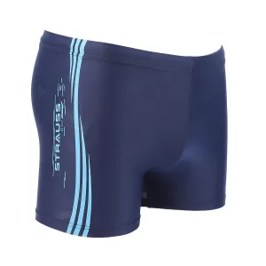 STRAUSS Swimming Shorts: Versatile Trunks with Quick-Drying Fabric | L | Blue Lines