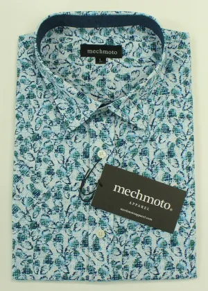 Stretch S/S Shirt - White Floral