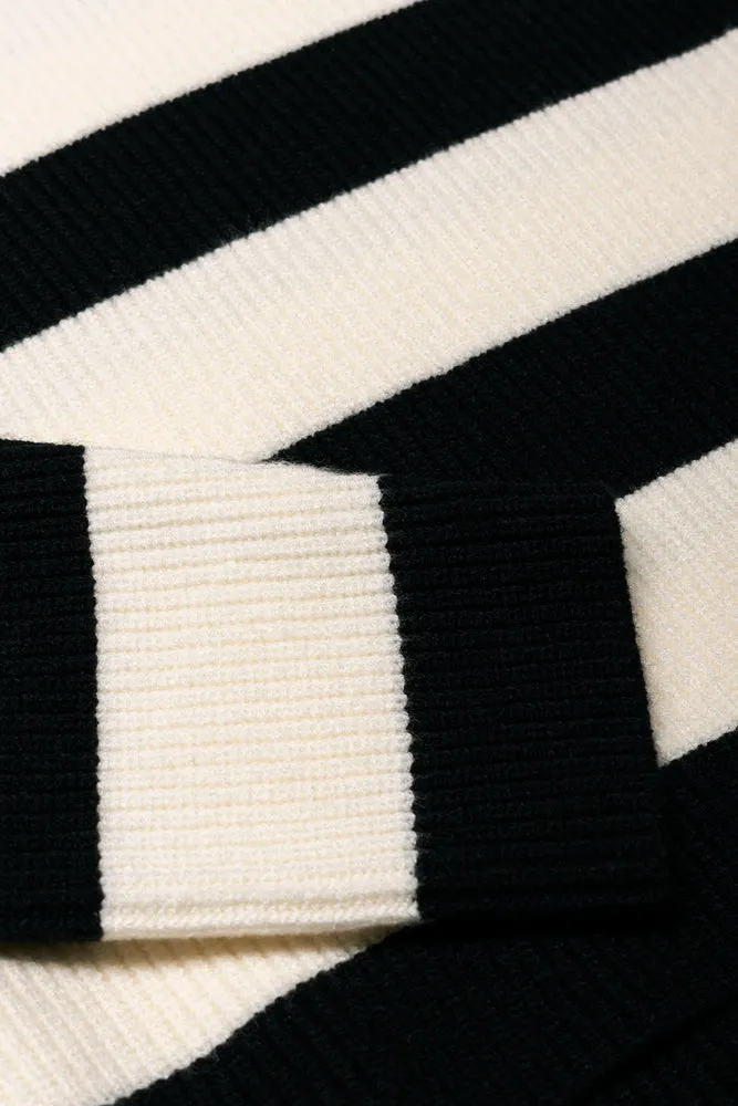 Stripe Jersey Black And White