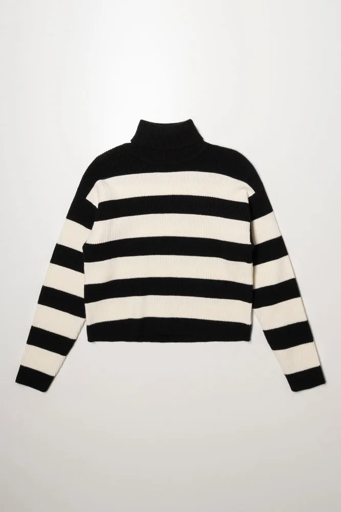 Stripe Jersey Black And White