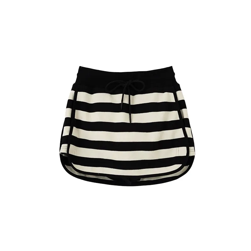 Striped Oversized Jacket and Skirt Set