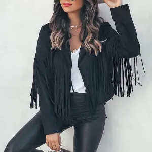 Suede jacket with fringes - Perfect for chilly days